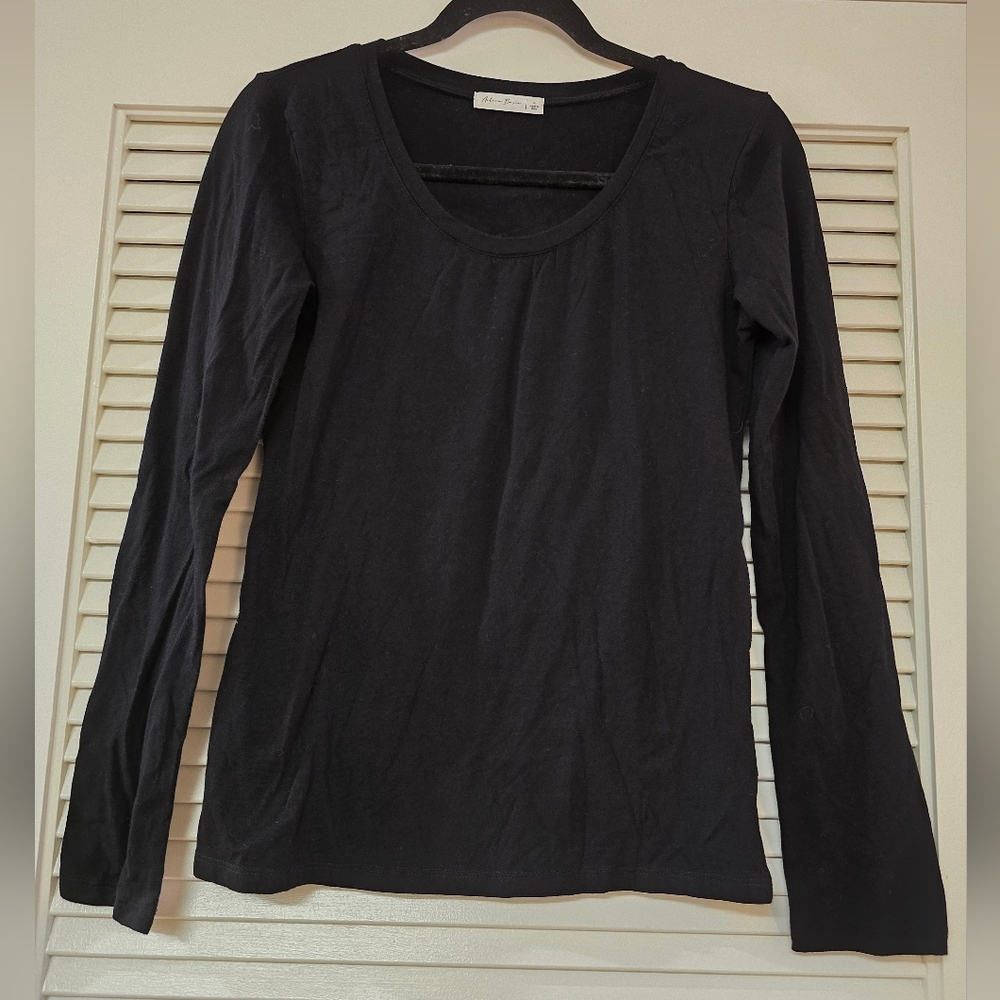 Active Basic - Black Classic Cotton Long-Sleeve Top